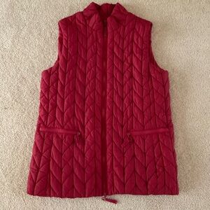 Coldwater Creek Cherry Red Quilted Vest